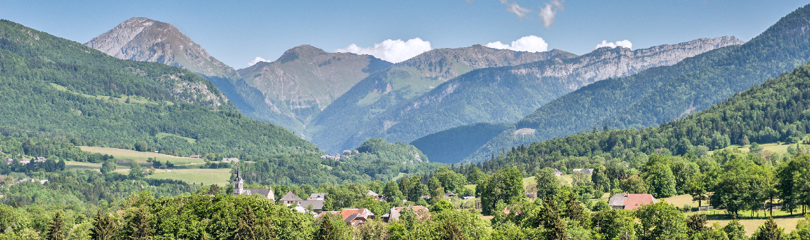 Lescheraines, a village in the french Alps